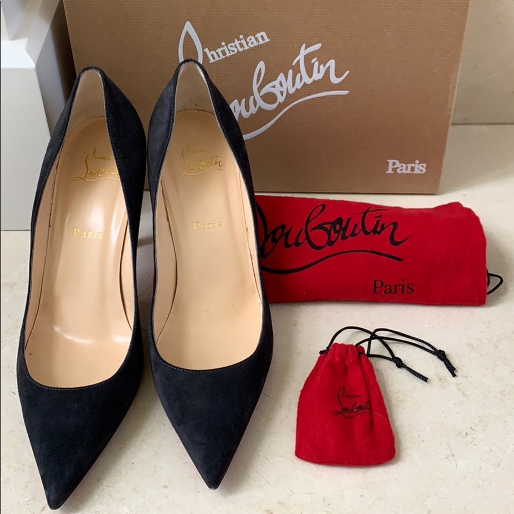 💐Christian Louboutin Apostrophy Pump (grey suede)